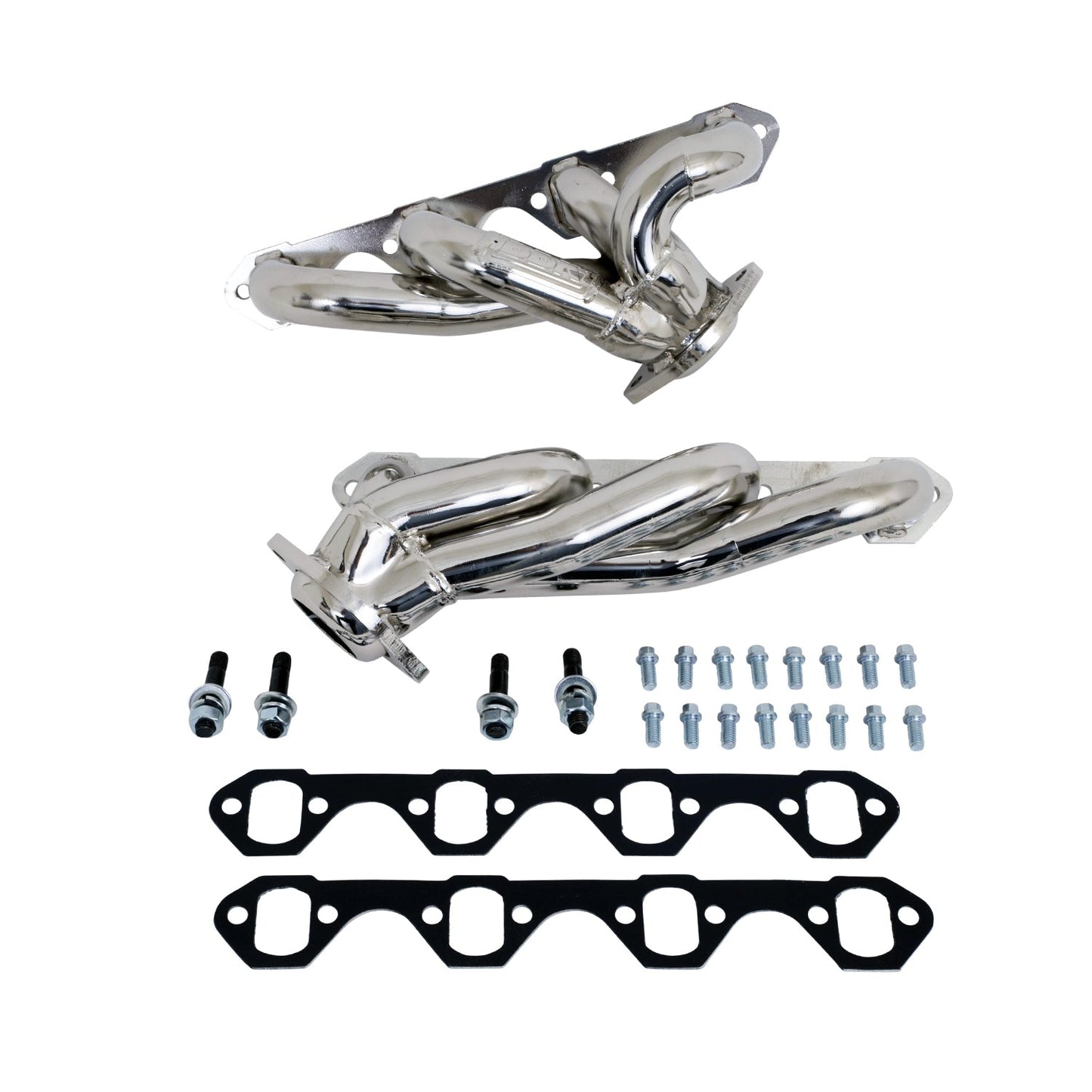 Ford F150 302 5.0 1-5/8 Shorty Exhaust Headers Polished Silver Ceramic 87-95