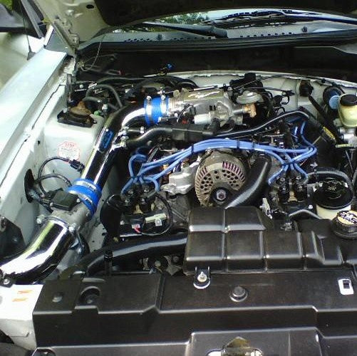 Ford Mustang GT Cold Air Intake Powder Coated Chrome Kit 96-04